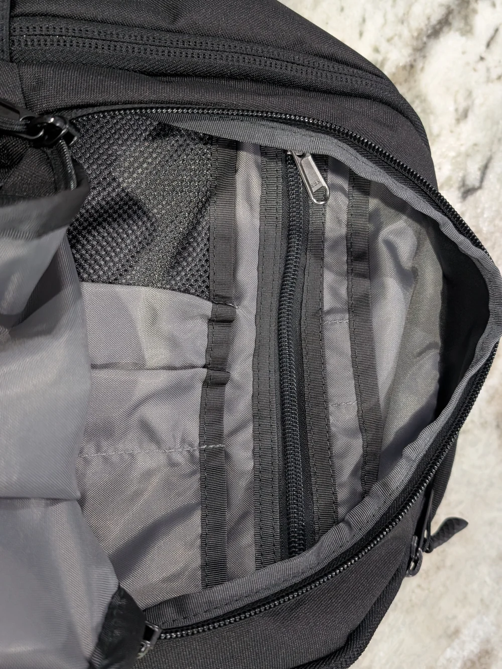 The North Face Jester Backpack in Black with White Logo